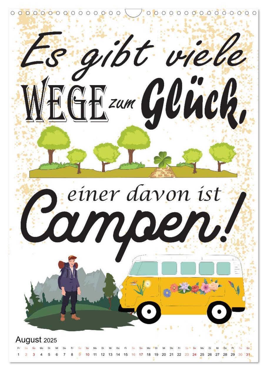 Bild: 9783435889563 | CampingSprüche (Wandkalender 2025 DIN A3 hoch), CALVENDO...