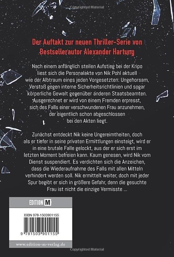 Rückseite: 9781503901155 | Auf zerbrochenem Glas | Alexander Hartung | Taschenbuch | 284 S.