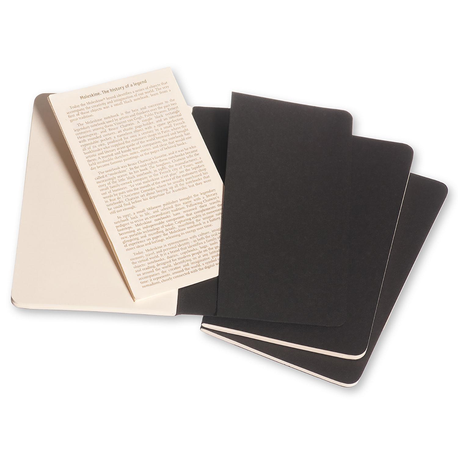 Bild: 9788883704918 | Moleskine Cahier pocket blanko schwarz DIN A6. 3er Pack | Taschenbuch