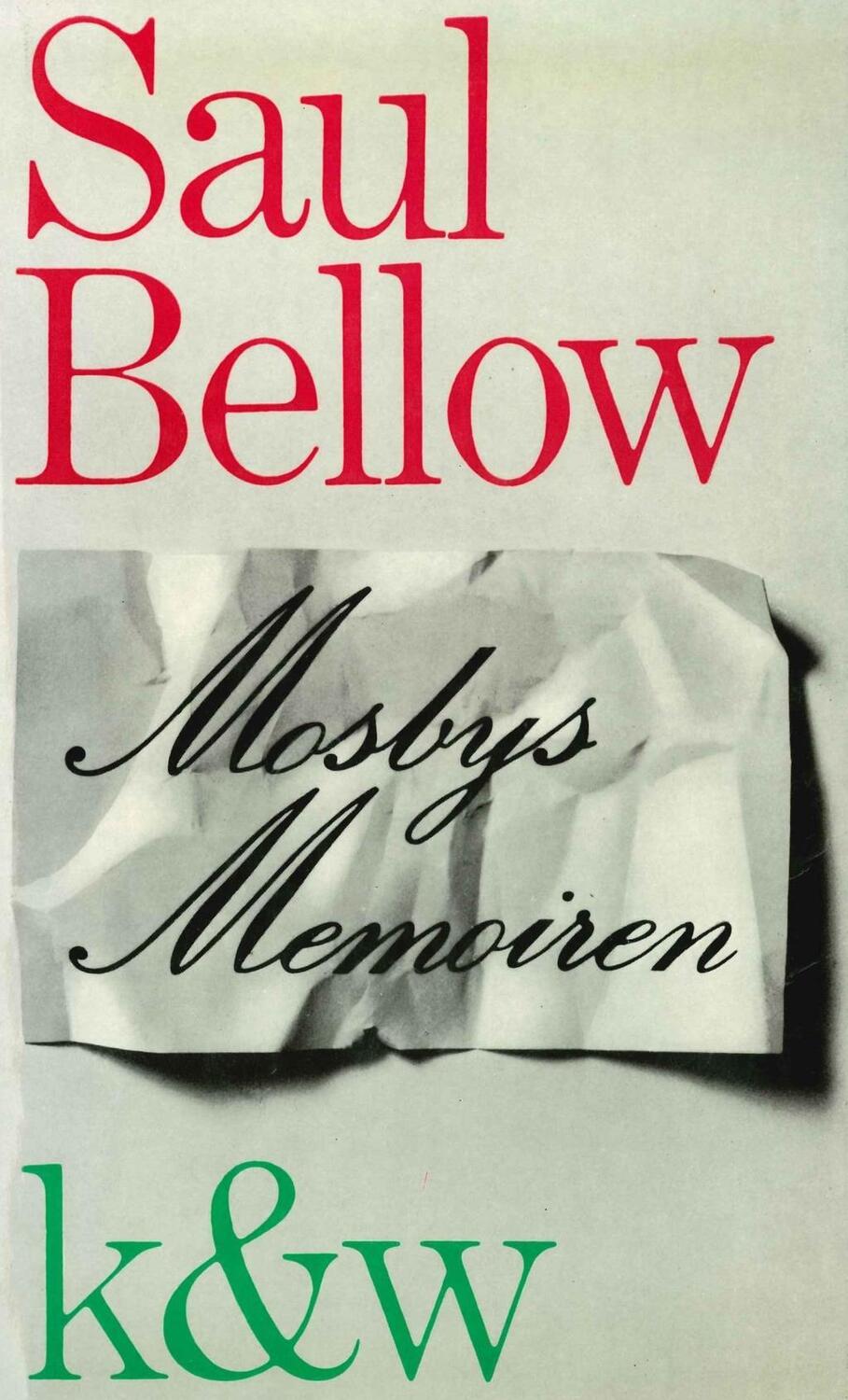 Cover: 9783462009415 | Mosbys Memoiren | und andere Erzählungen | Saul Bellow | Buch | 256 S.