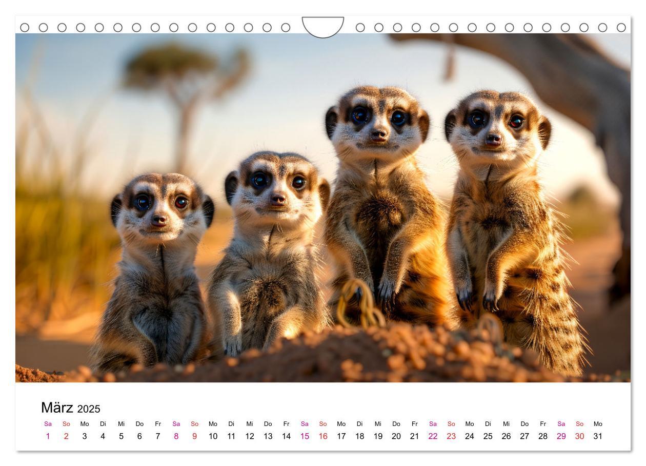 Bild: 9783457215081 | Erdmännchen - coole Typen (Wandkalender 2025 DIN A4 quer), CALVENDO...