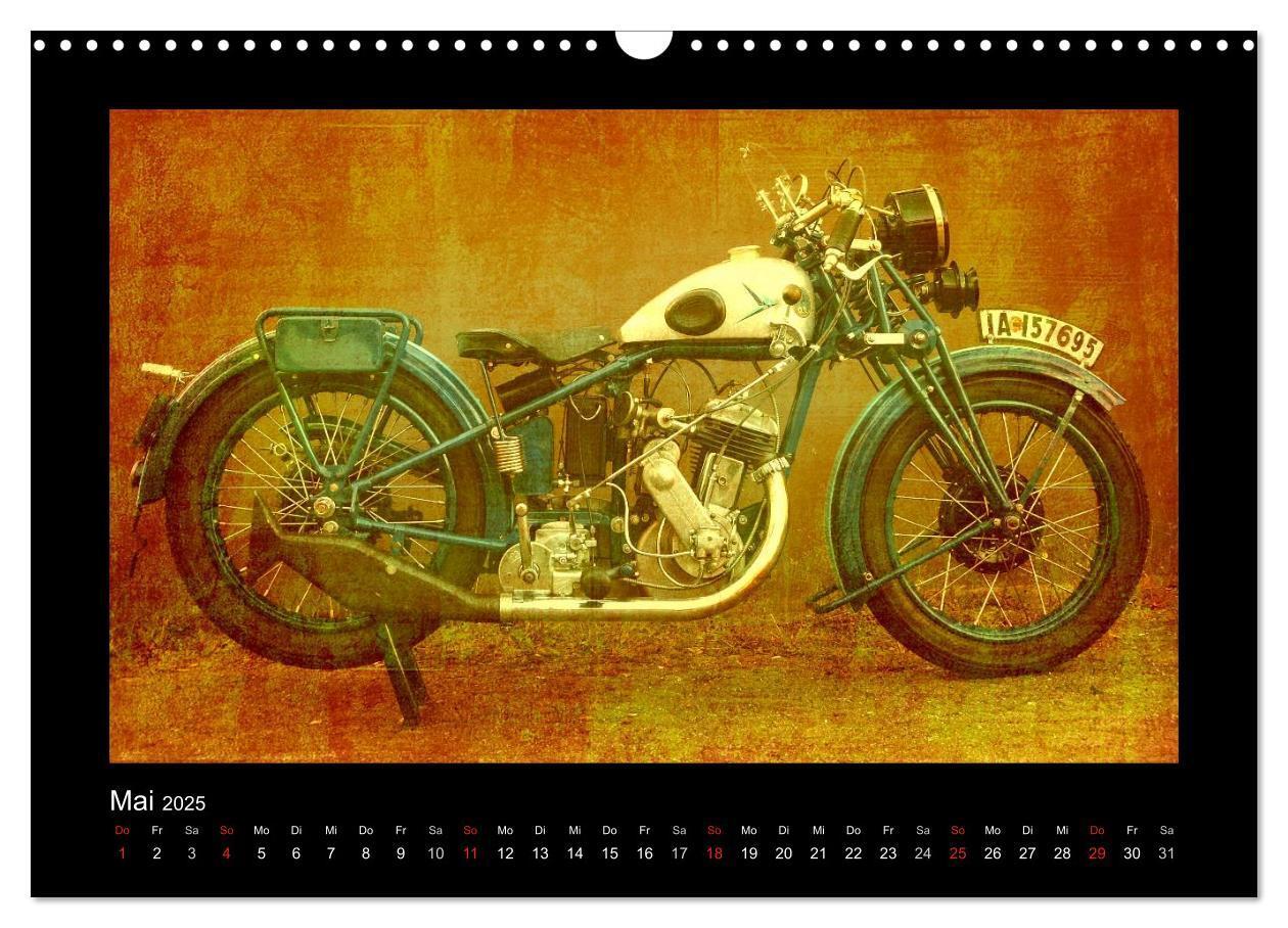 Bild: 9783435839681 | Motorrad Oldtimer (Wandkalender 2025 DIN A3 quer), CALVENDO...