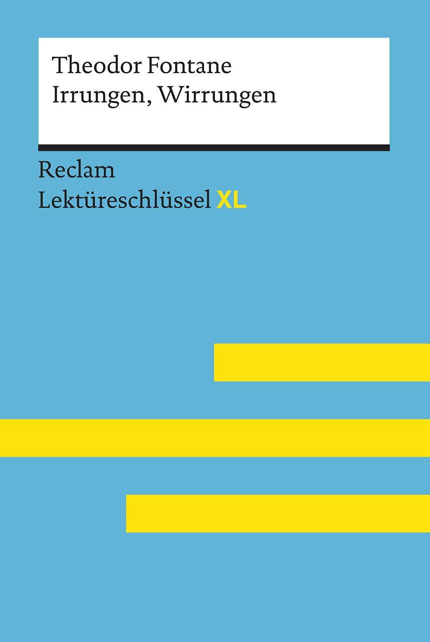 Cover: 9783150155080 | Irrungen, Wirrungen von Theodor Fontane: Lektüreschlüssel mit...