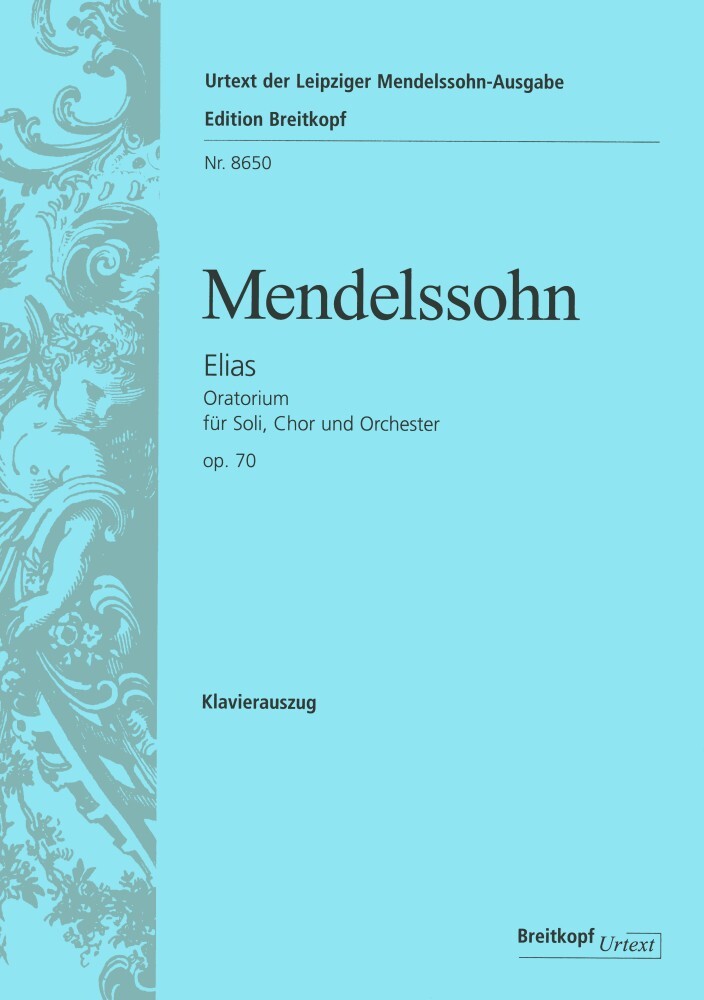 Cover: 9790004183502 | Elias Opus 70 | German Edition | Breitkopf Urtext Edition