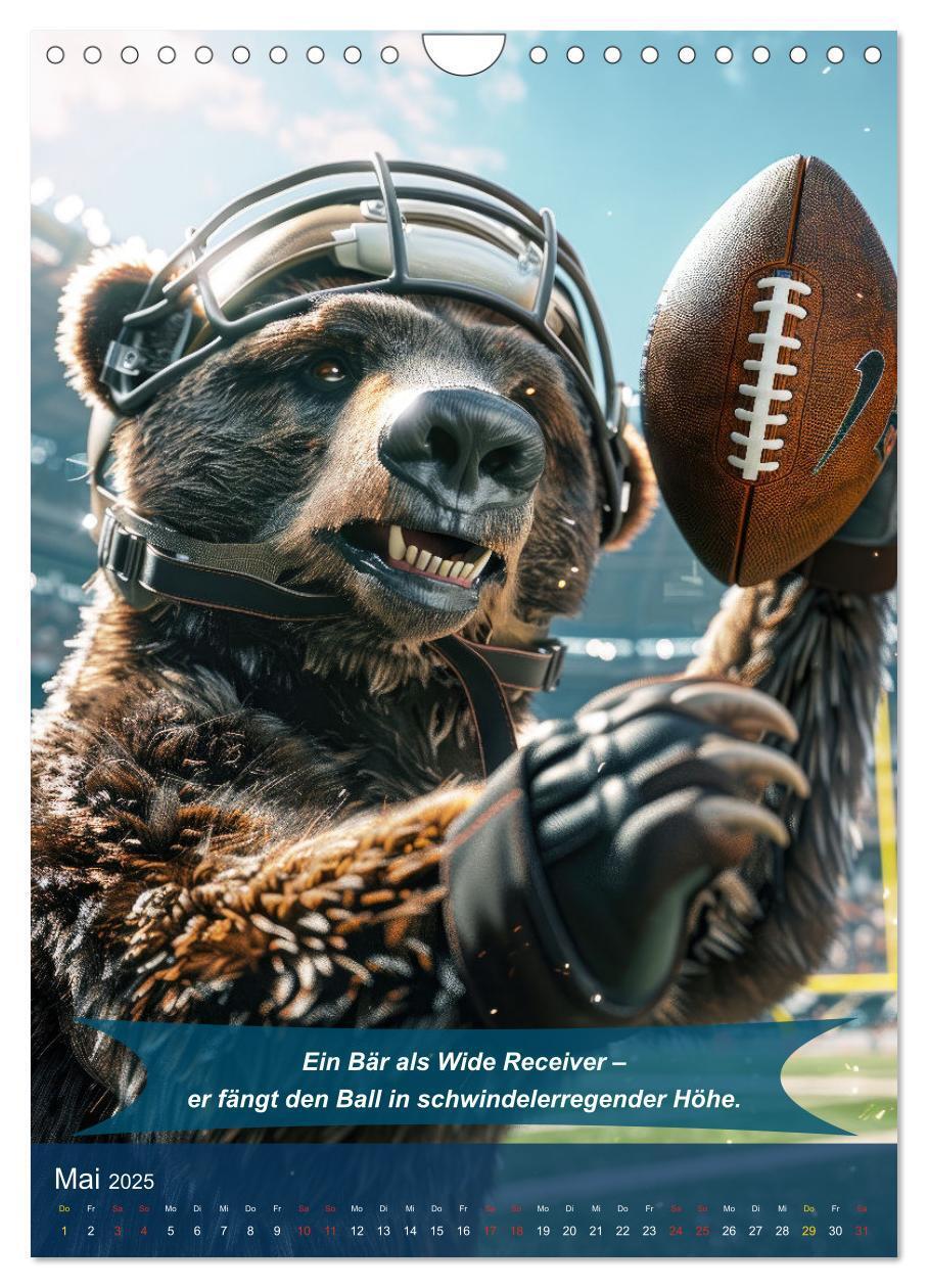 Bild: 9783457163061 | American Football mit tierischem Humor (Wandkalender 2025 DIN A4...