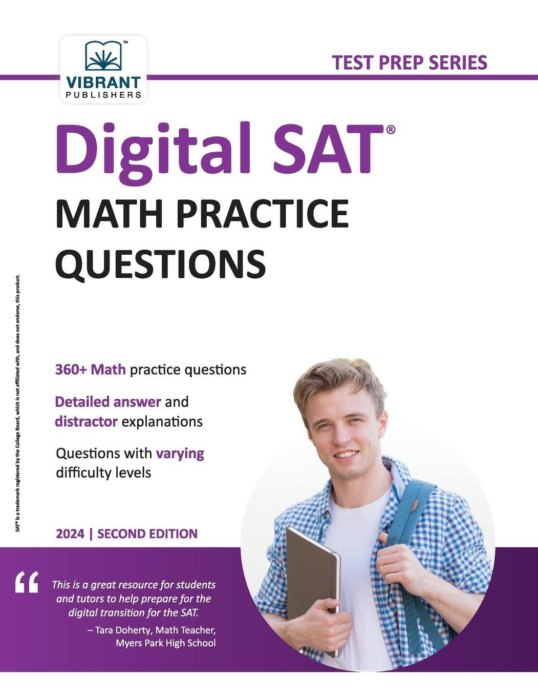 Cover: 9781636511894 | Digital SAT Math Practice Questions | Vibrant Publishers | Taschenbuch