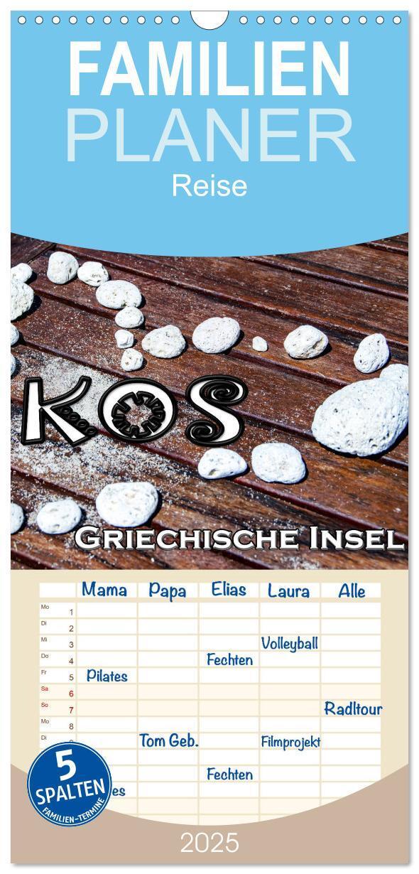 Cover: 9783457119976 | Familienplaner 2025 - Griechische Insel Kos mit 5 Spalten...