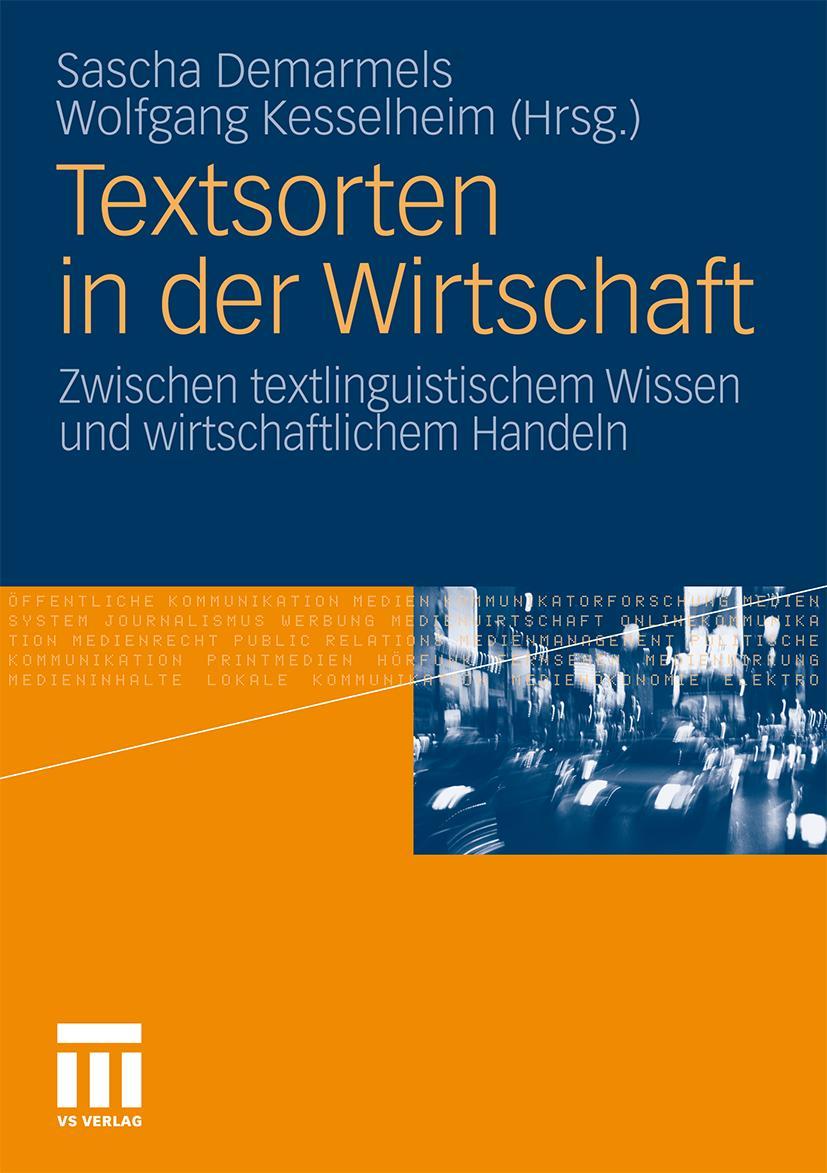 Cover: 9783531178691 | Textsorten in der Wirtschaft | Wolfgang Kesselheim (u. a.) | Buch