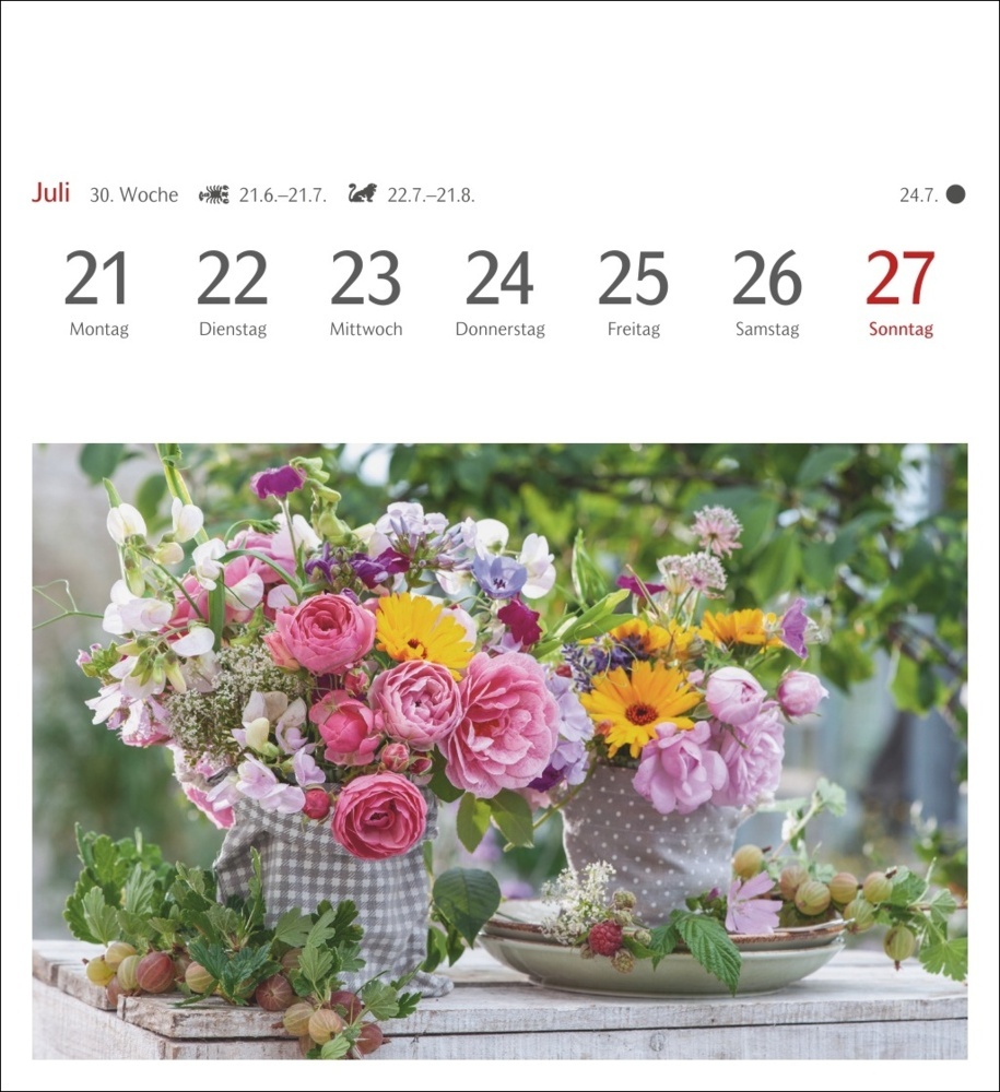 Bild: 9783840034541 | Blumenpracht Postkartenkalender 2025 - Wochenkalender mit 53...