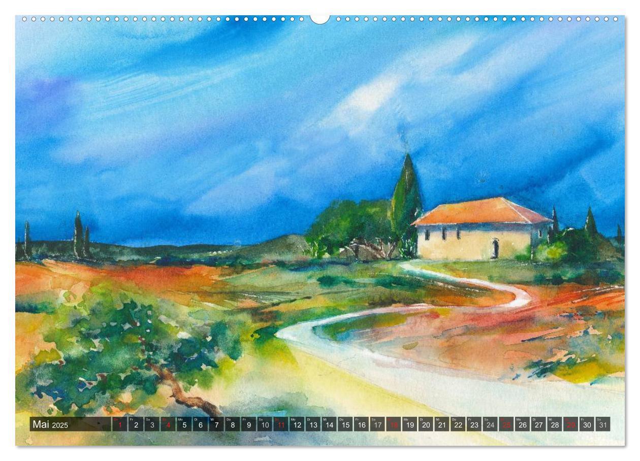 Bild: 9783435481552 | Landschaft in Aquarell (Wandkalender 2025 DIN A2 quer), CALVENDO...