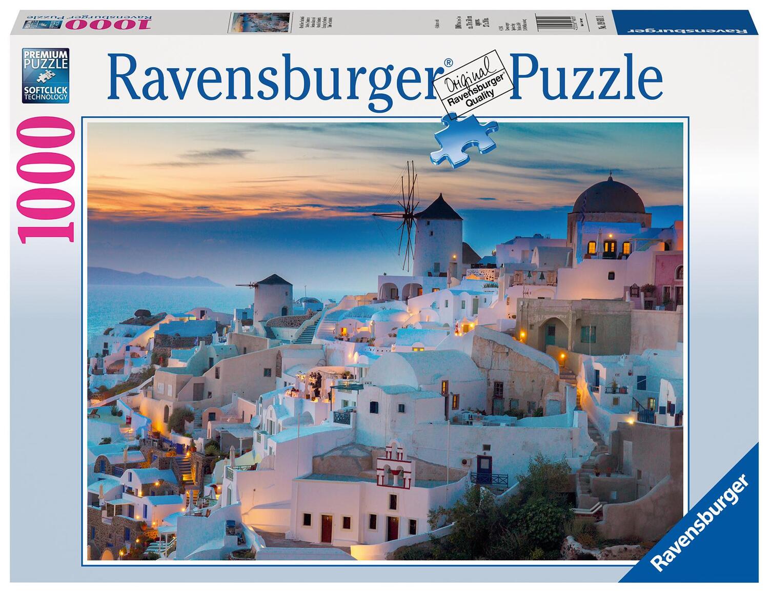 Cover: 4005556196111 | Abend über Santorini. Puzzle 1000 Teile | Spiel | Deutsch | 2016