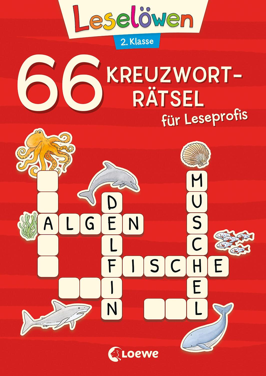 Cover: 9783743212411 | 66 Kreuzworträtsel für Leseprofis - 2. Klasse (Rot) | Rätseln | Buch