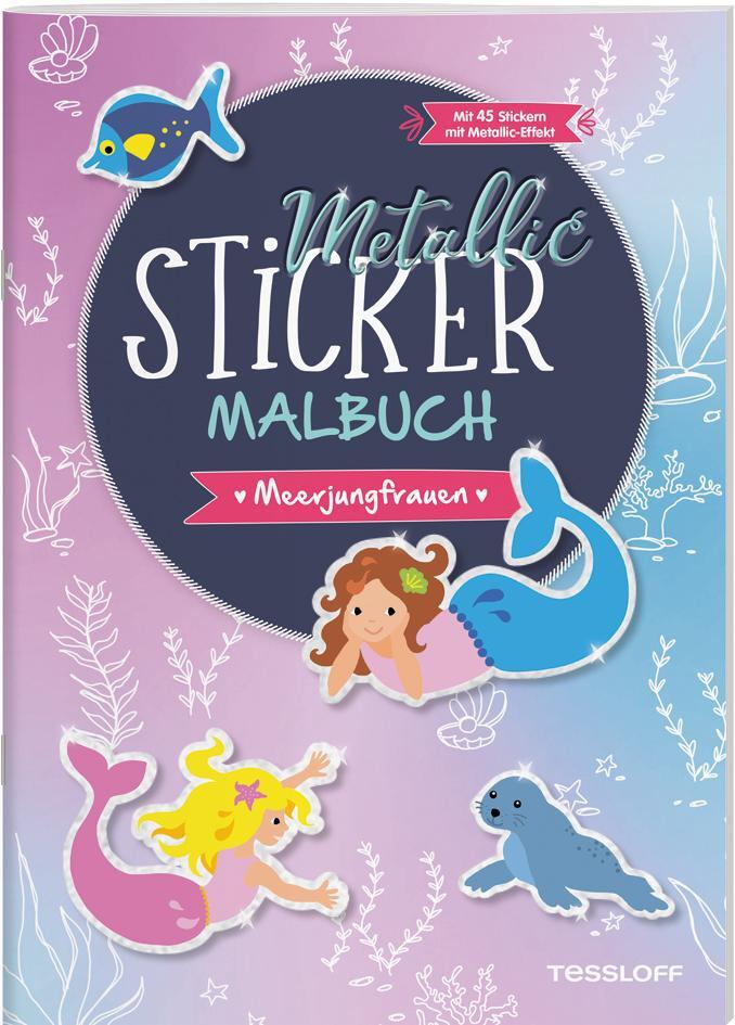 Cover: 9783788644581 | Metallic-Sticker Malbuch. Meerjungfrauen | Mit 45 Metalic-Stickern