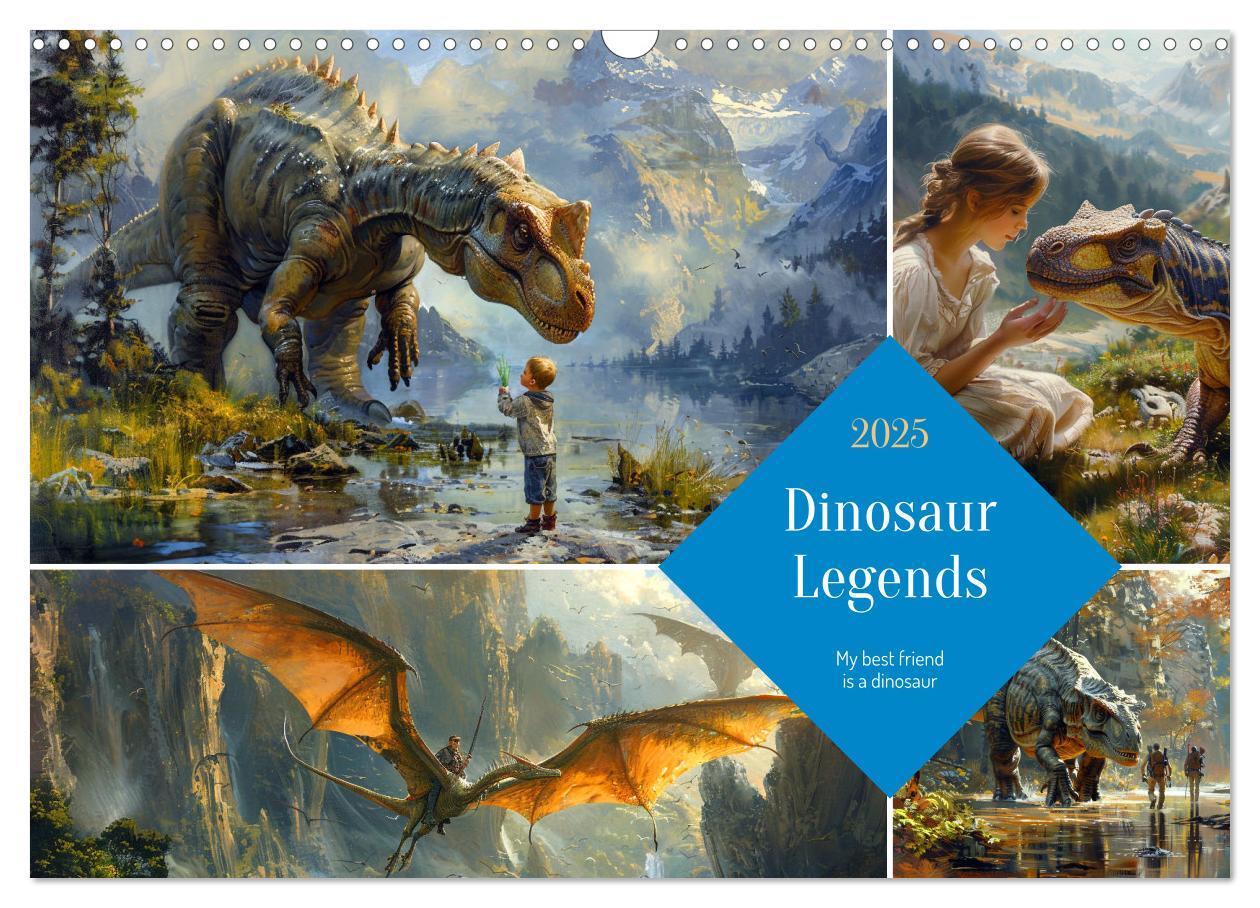 Cover: 9781325977994 | Dinosaur Legends (Wall Calendar 2025 DIN A3 landscape), CALVENDO 12...