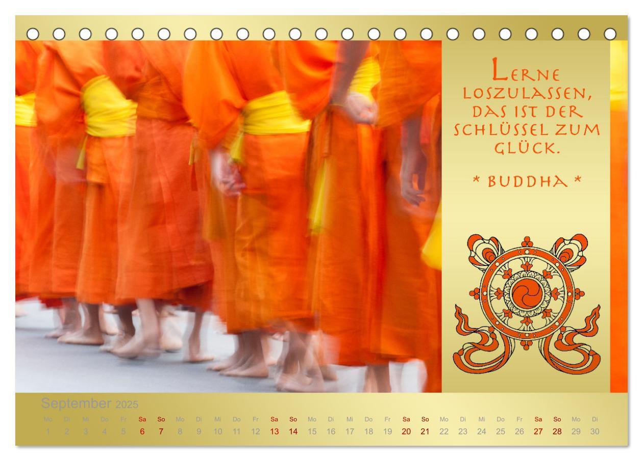 Bild: 9783435085194 | BUDDHA IM GLÜCK - Buddhistische Weisheiten (Tischkalender 2025 DIN...