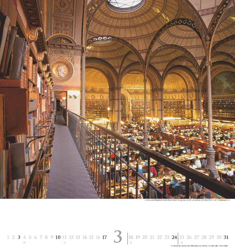 Bild: 4250809651019 | Bibliotheken 2024 - Wand-Kalender - Foto-Kalender - 45x48 - Bücher