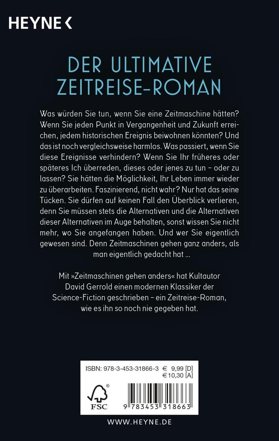 Bild: 9783453318663 | Zeitmaschinen gehen anders | Meisterwerke der Science Fiction - Roman