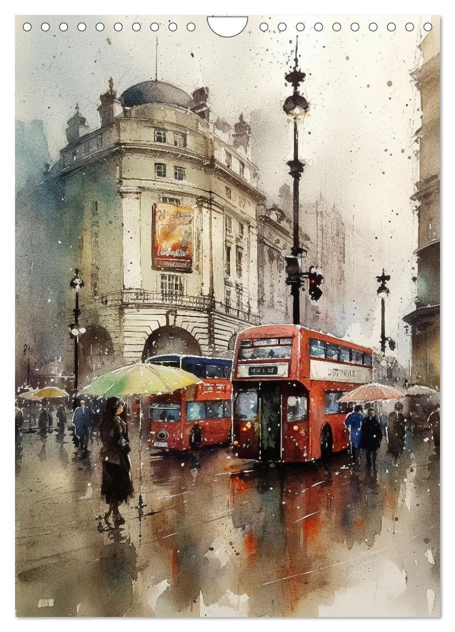 Bild: 9783435871865 | London - ein Regentag (Wandkalender 2025 DIN A4 hoch), CALVENDO...