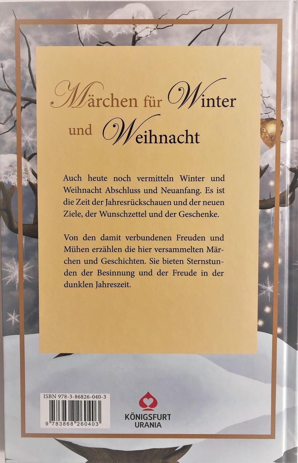 Rückseite: 9783868260403 | Märchen für Winter und Weihnacht | Zum Erzählen und Vorlesen | Noffke