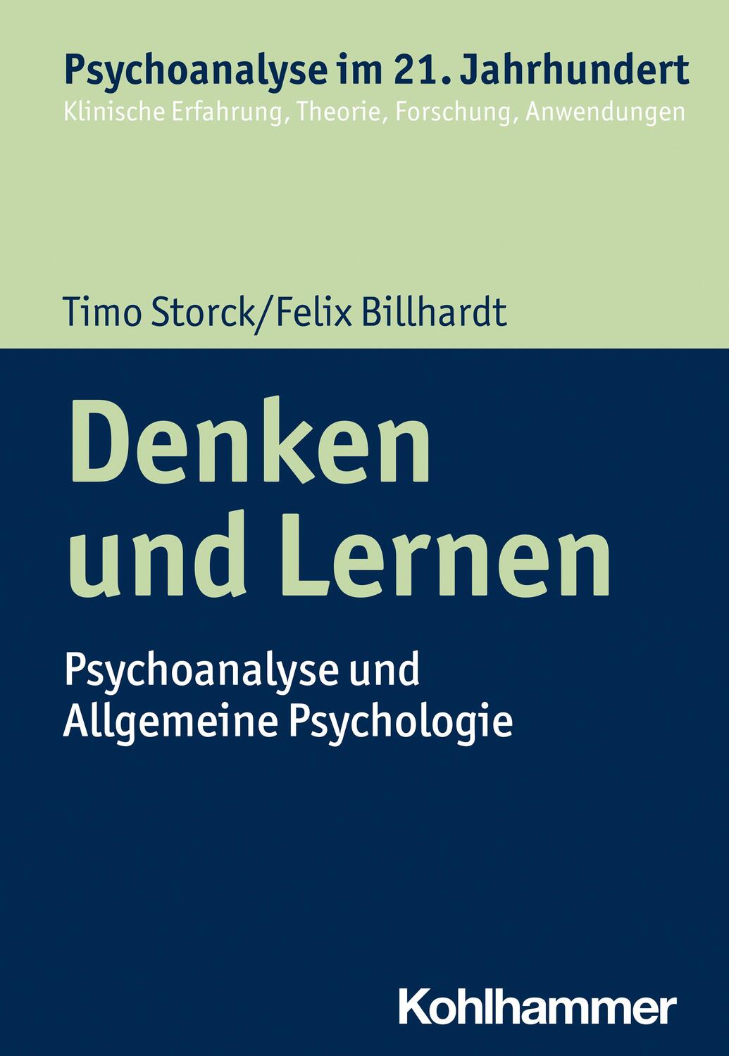 Cover: 9783170394926 | Denken und Lernen | Psychoanalyse und Allgemeine Psychologie | Buch