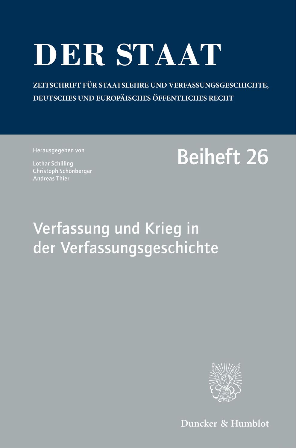 Cover: 9783428183227 | Verfassung und Krieg in der Verfassungsgeschichte. | Andreas Thier