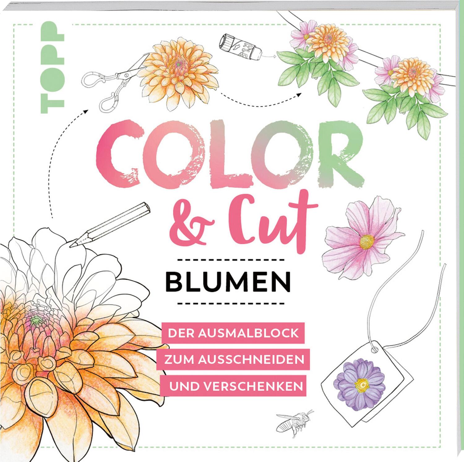 Cover: 9783735880543 | Color &amp; Cut - Blumen | Mila Dierksen | Taschenbuch | 96 S. | Deutsch
