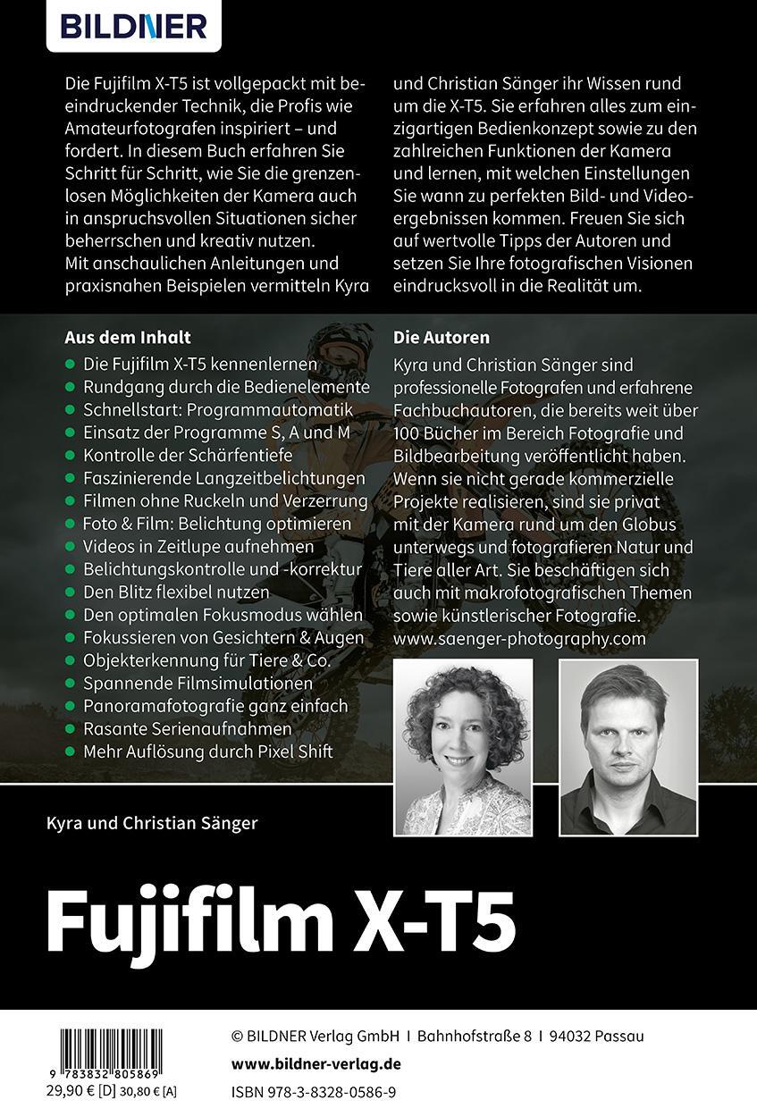 Rückseite: 9783832805869 | Fujifilm XT-5 | Das umfangreiche Praxisbuch zu Ihrer Kamera! | Buch