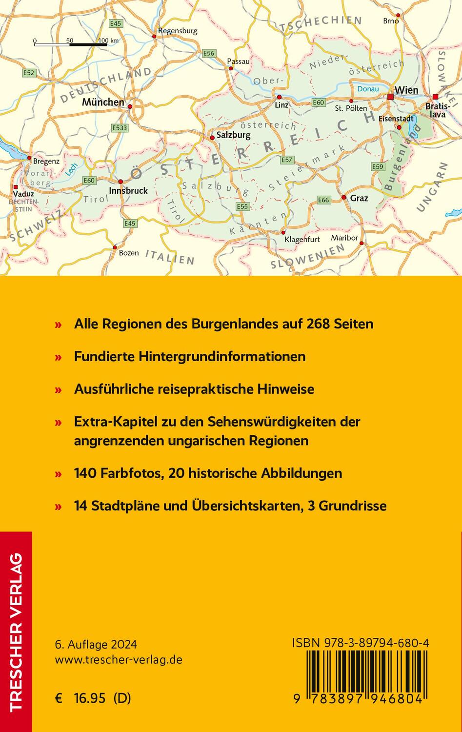 Rückseite: 9783897946804 | TRESCHER Reiseführer Burgenland | Gunnar Strunz | Taschenbuch | 268 S.