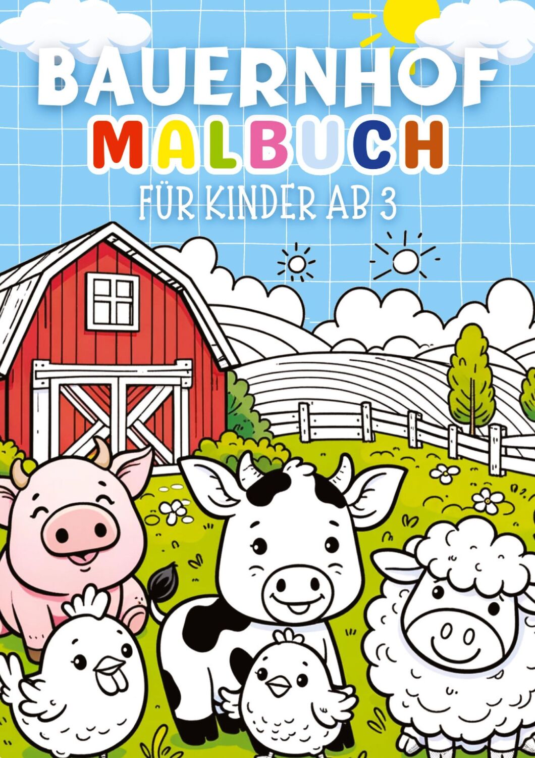 Cover: 9783384178121 | Bauernhof Malbuch für Kinder ab 3 Jahre ¿ Kinderbuch | Kindery Verlag