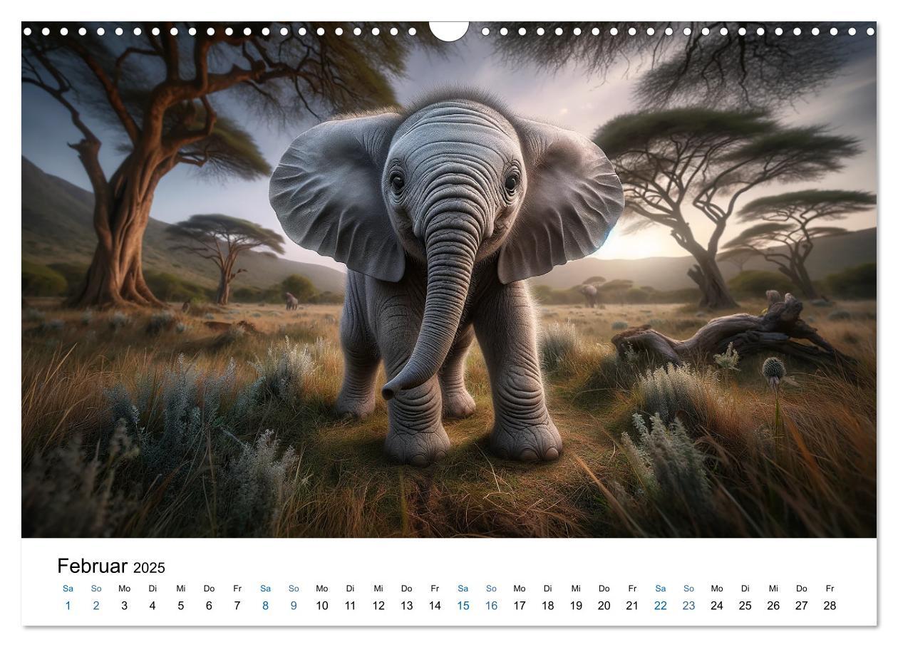 Bild: 9783383766596 | Baby-Tiere (Wandkalender 2025 DIN A3 quer), CALVENDO Monatskalender