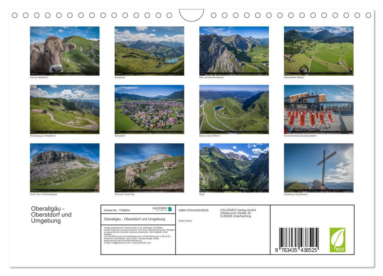 Bild: 9783435438525 | Oberallgäu - Oberstdorf und Umgebung (Wandkalender 2025 DIN A4...