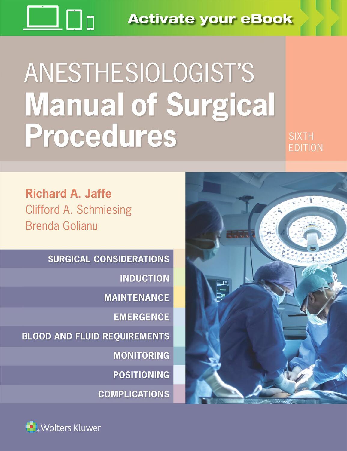 Cover: 9781496371256 | Anesthesiologist's Manual of Surgical Procedures | Jaffe (u. a.)