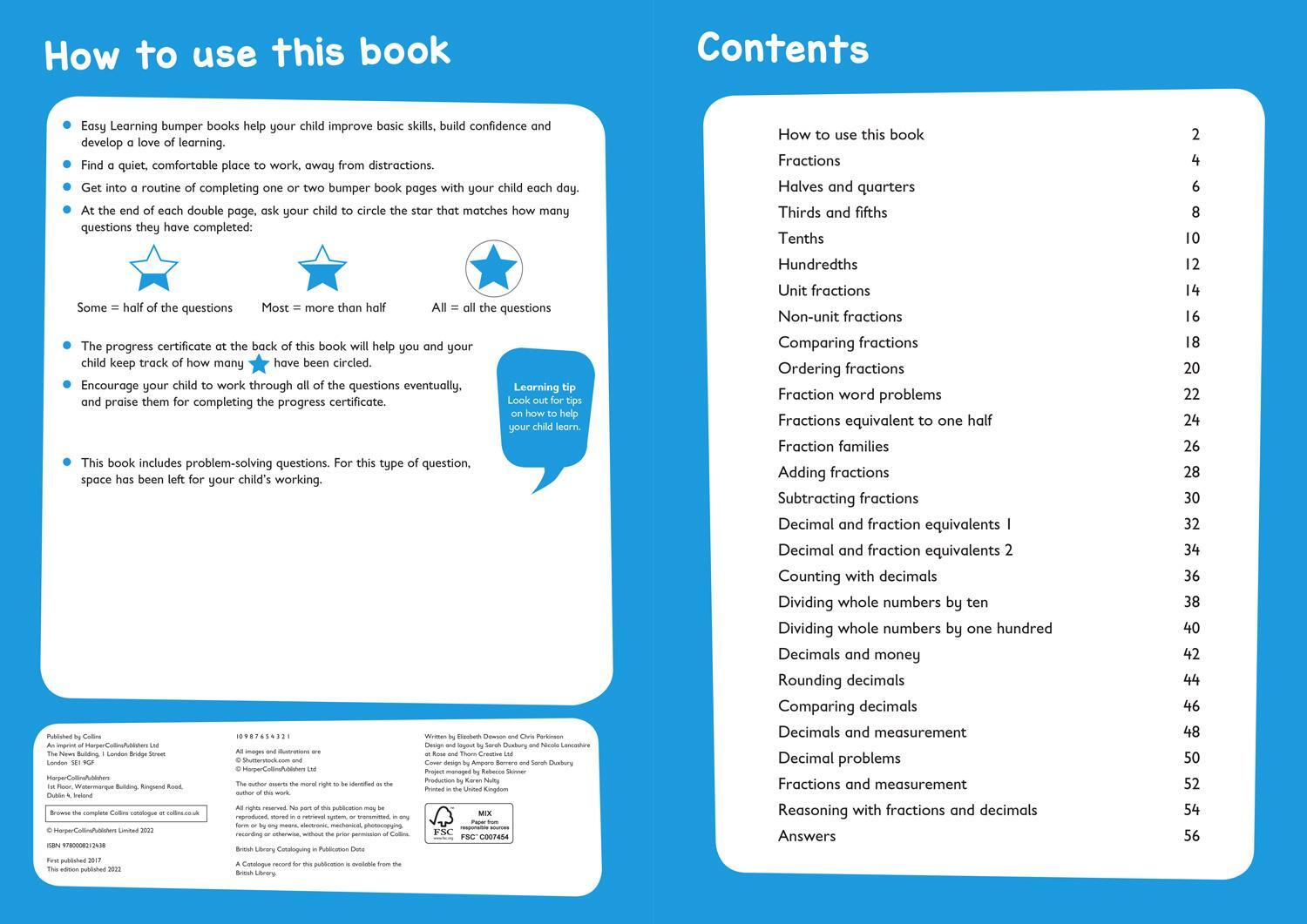 Bild: 9780008212438 | Fractions &amp; Decimals Bumper Book Ages 7-9 | Ideal for Home Learning