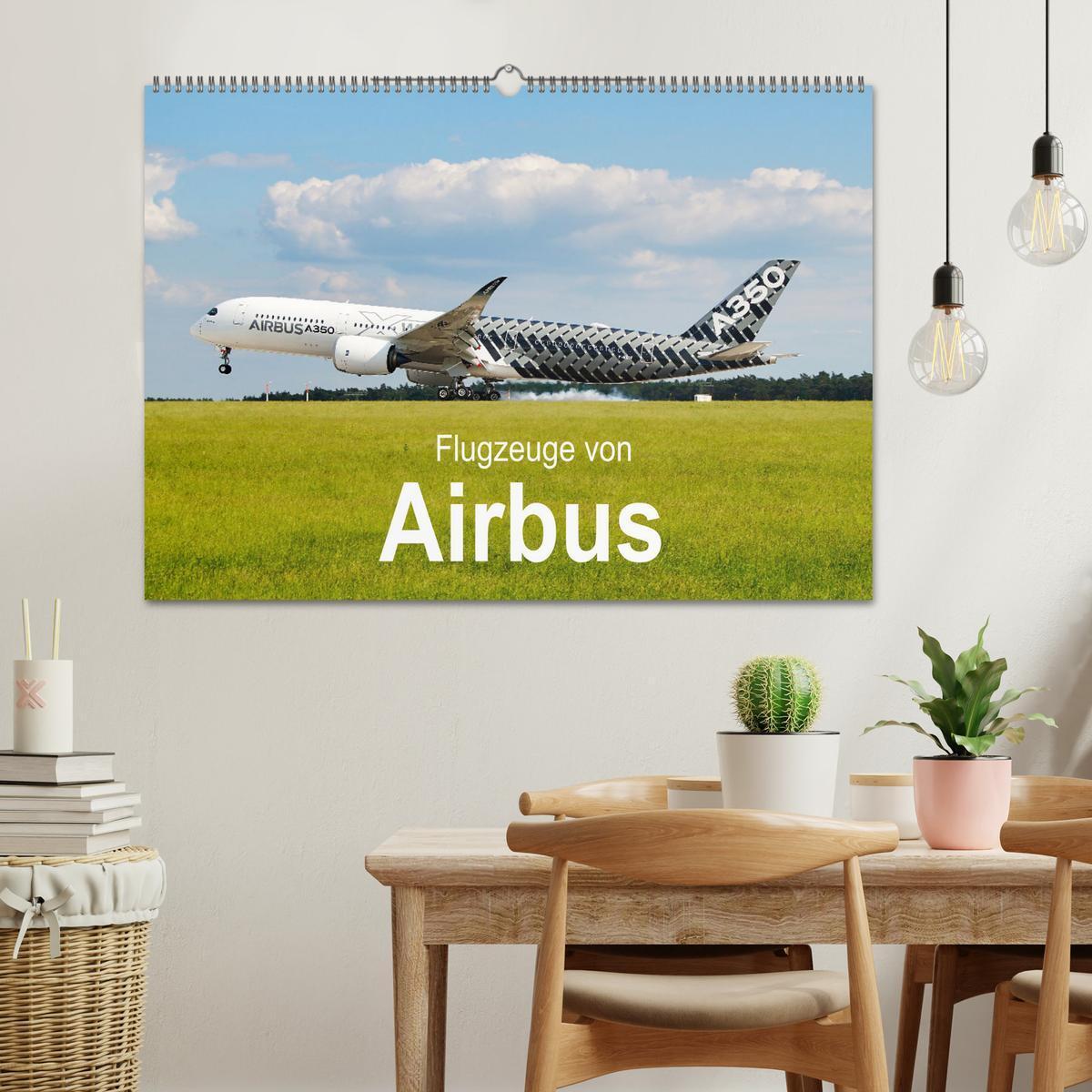 Bild: 9783383969621 | Flugzeuge von Airbus (Wandkalender 2025 DIN A2 quer), CALVENDO...