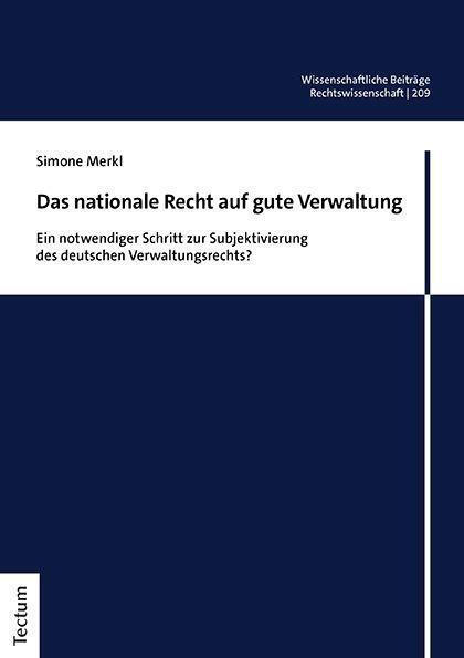 Cover: 9783828848917 | Das nationale Recht auf gute Verwaltung | Simone Merkl | Taschenbuch