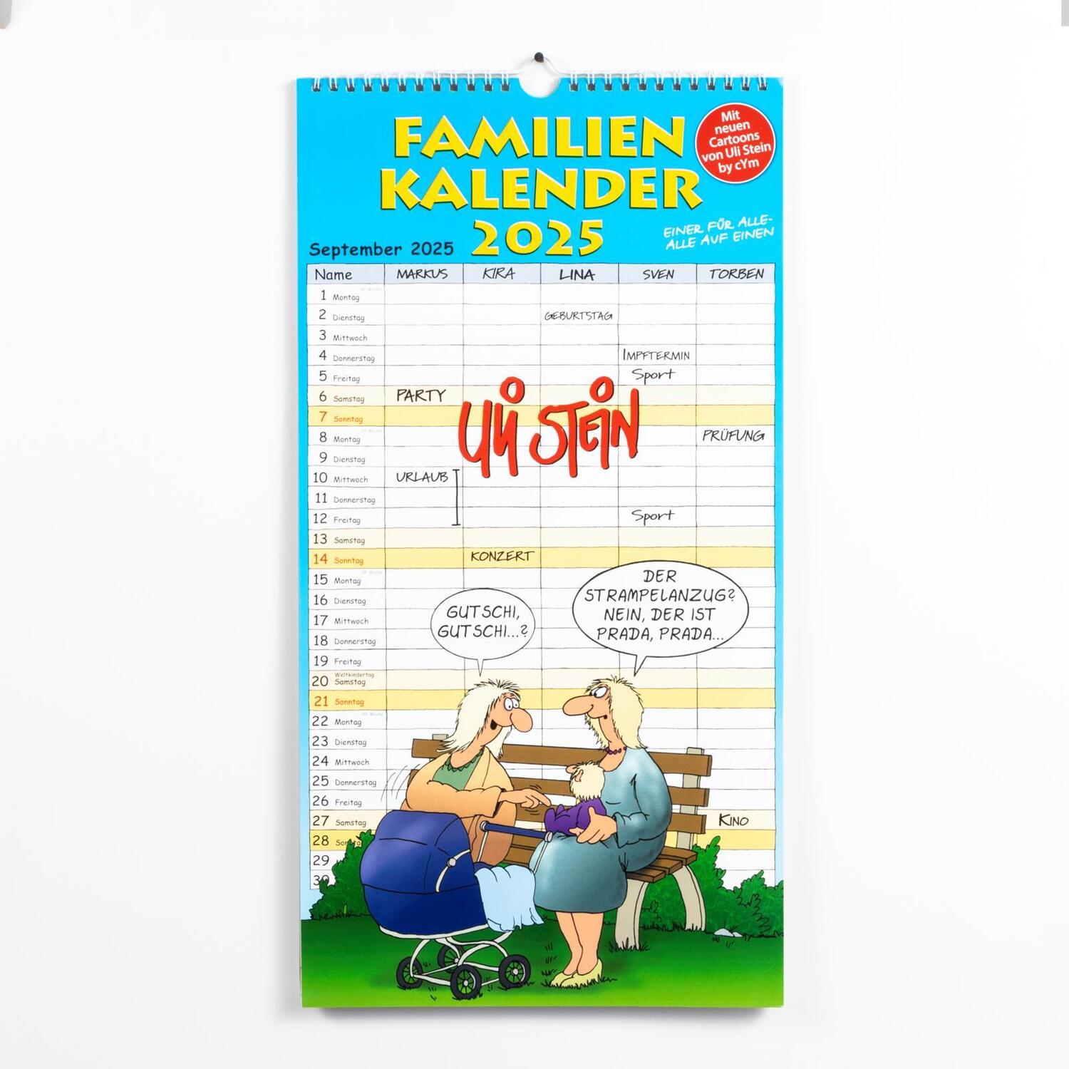 Bild: 9783830321576 | Uli Stein Familienkalender 2025: Familienplaner mit 5 Spalten | Stein