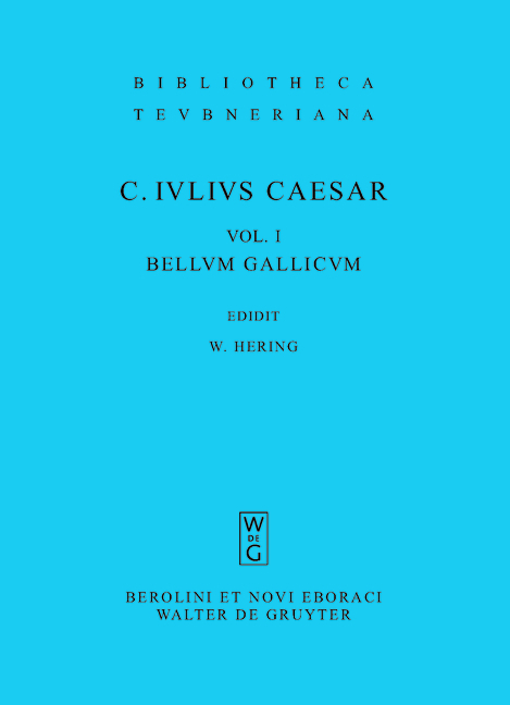 Cover: 9783598711275 | Gaius Iulius Caesar: Commentarii rerum gestarum / Bellum Gallicum