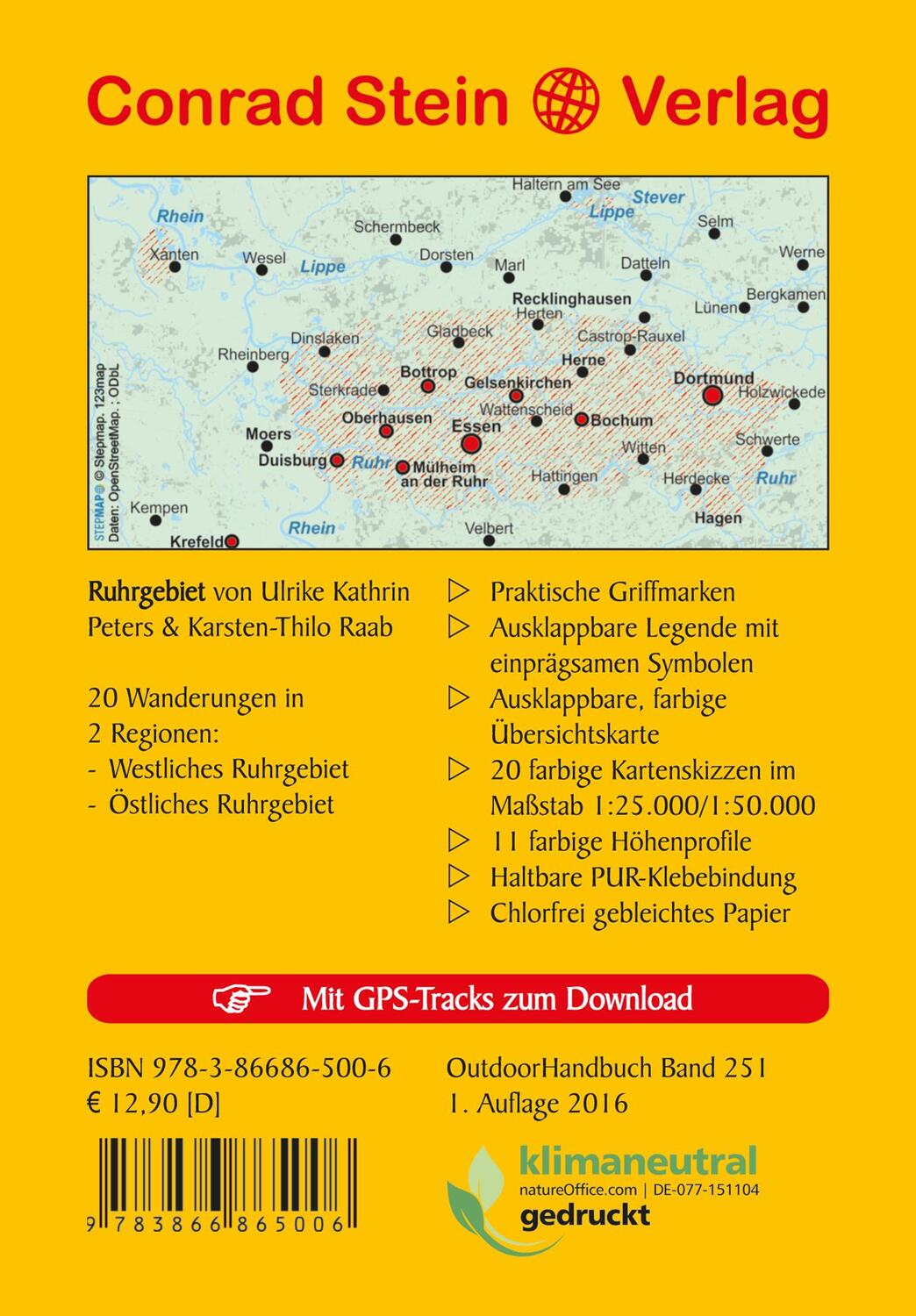 Rückseite: 9783866865006 | 20 Wanderungen Ruhrgebiet | Ulrike Katrin Peters | Taschenbuch | 2016