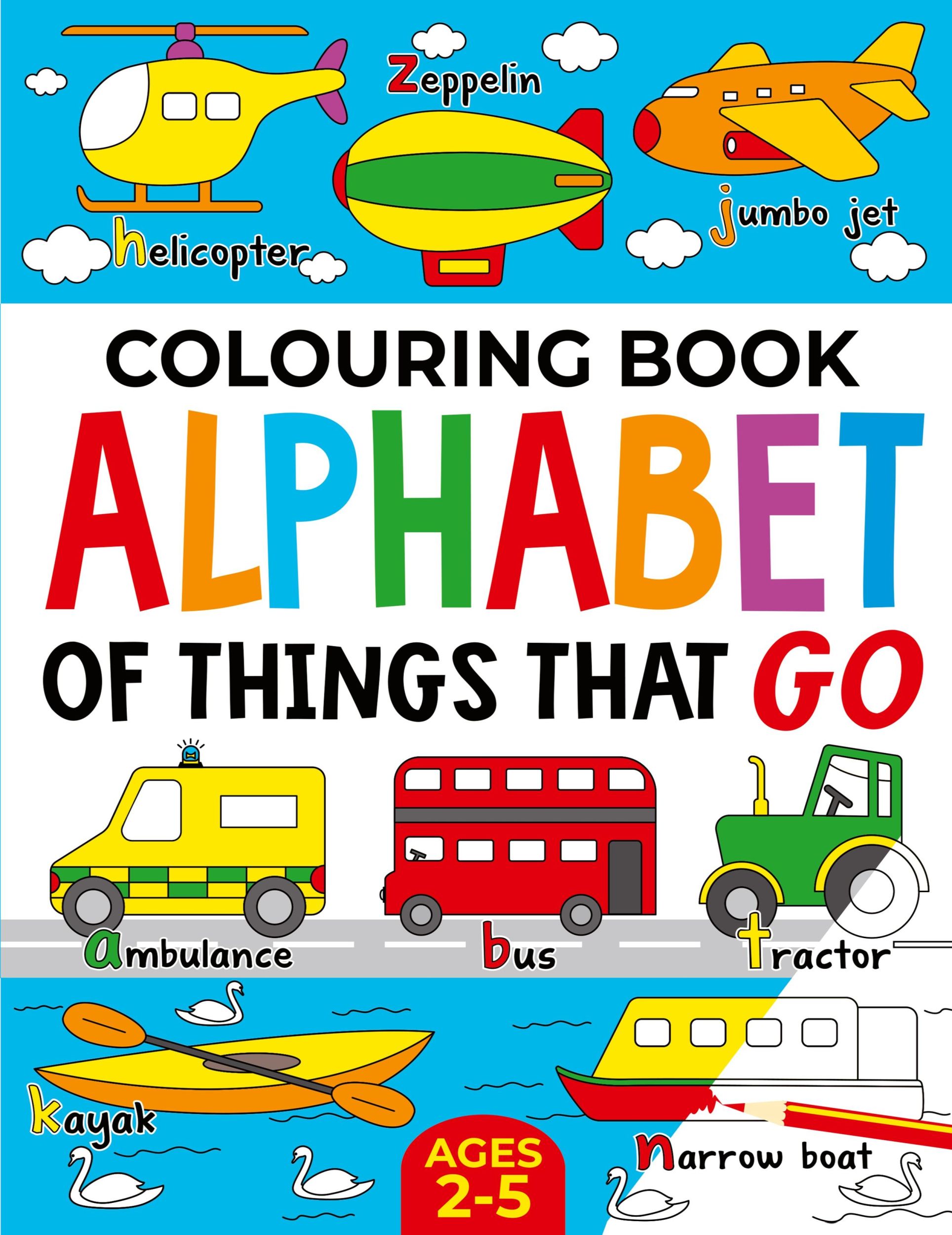 Cover: 9781739902612 | Colouring Book | Alphabet of Things That Go (UK edition): Ages 2-5