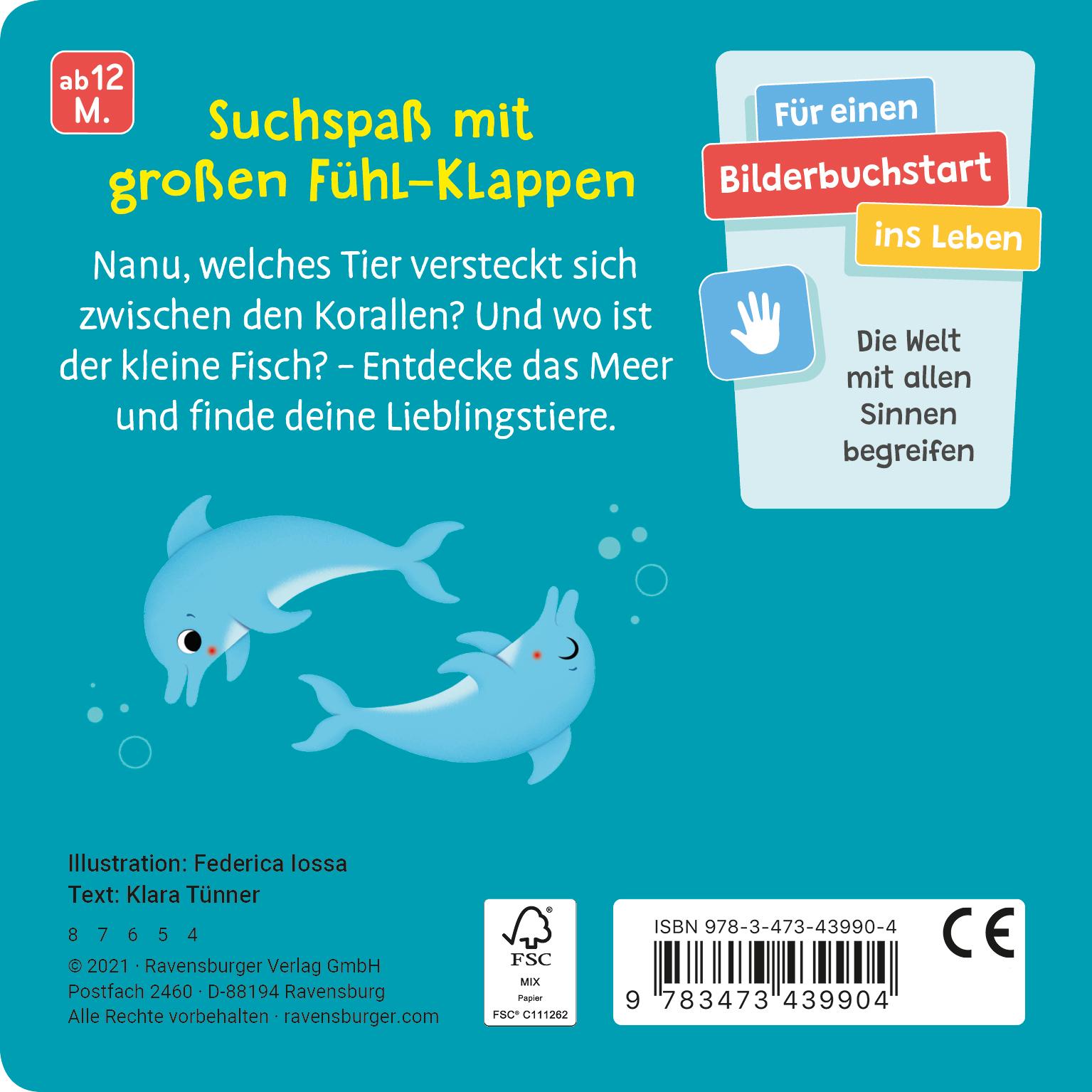 Rückseite: 9783473439904 | Wo bist du, kleiner Fisch? | Mit großen Fühlklappen | Klara Tünner