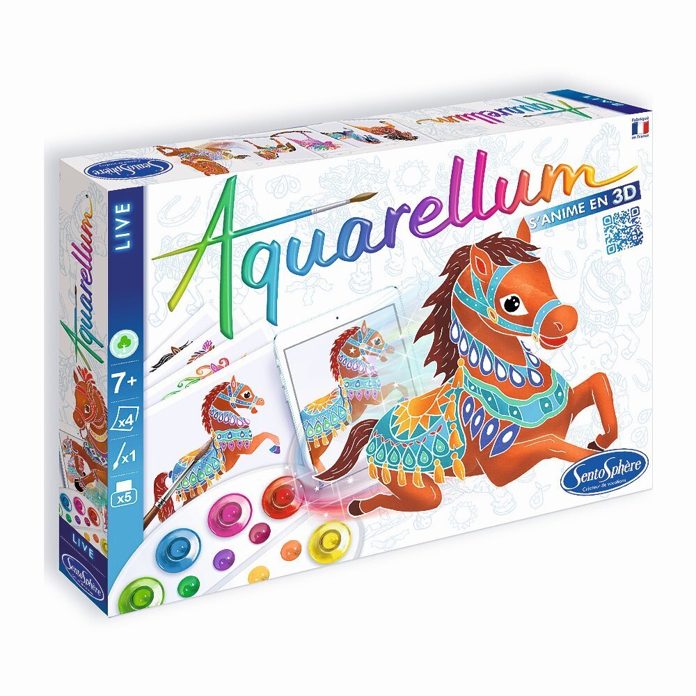 Cover: 3373910067010 | SENTOSPHERE - Aquarellum Live 3D Pferde | Stück | 3906701 | 2022
