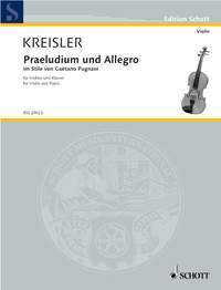 Cover: 9790001106610 | Praeludium and Allegro | in style of Gaetano Pugnani | Fritz Kreisler