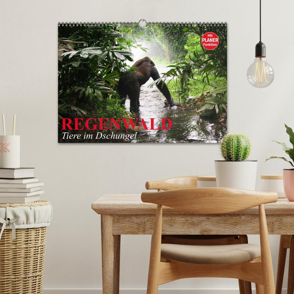 Bild: 9783435526031 | Regenwald. Tiere im Dschungel (Wandkalender 2025 DIN A3 quer),...