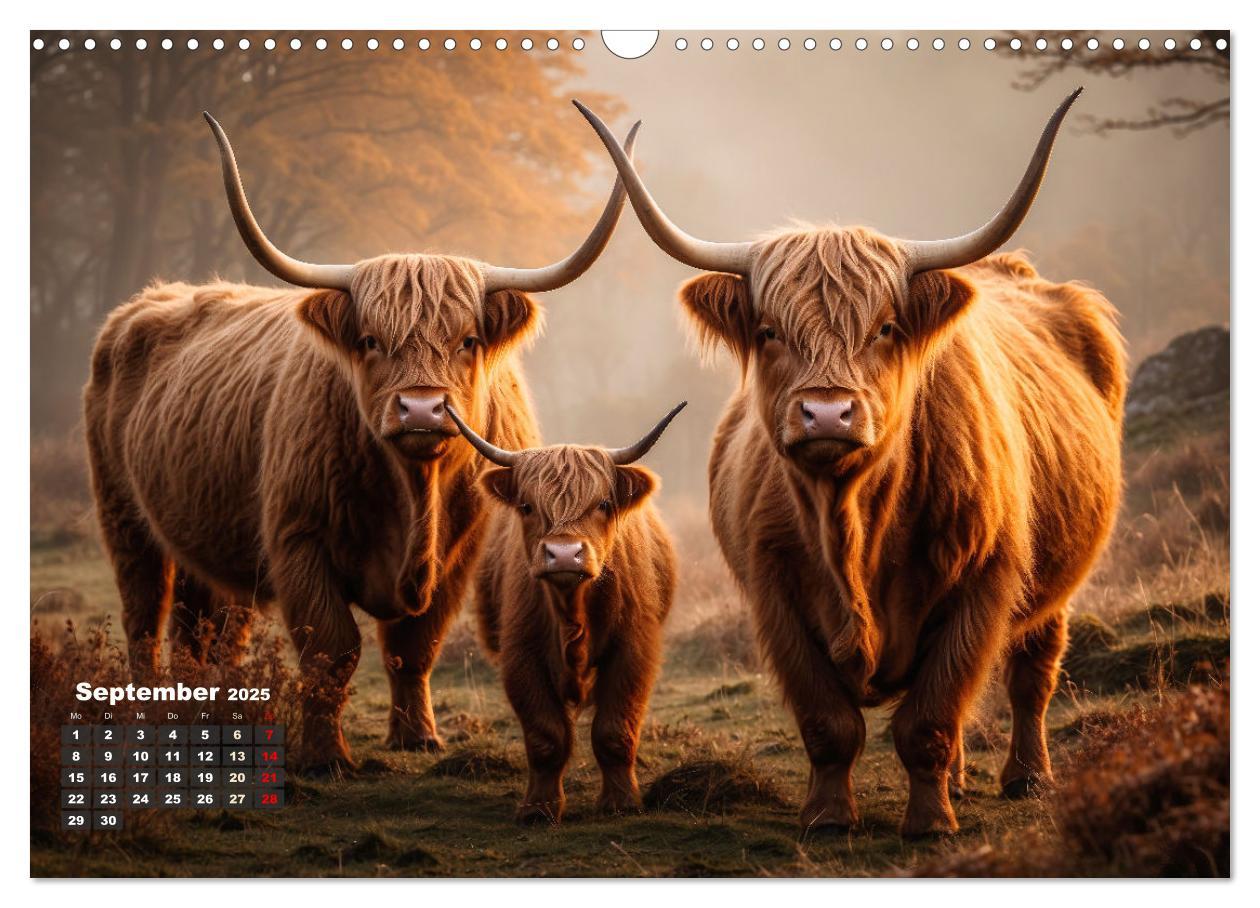 Bild: 9783383840067 | Highland Kühe (Wandkalender 2025 DIN A3 quer), CALVENDO Monatskalender