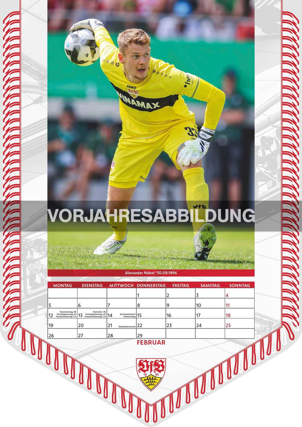 Bild: 4002725994486 | VfB Stuttgart 2025 - Bannerkalender - Fan-Kalender -...