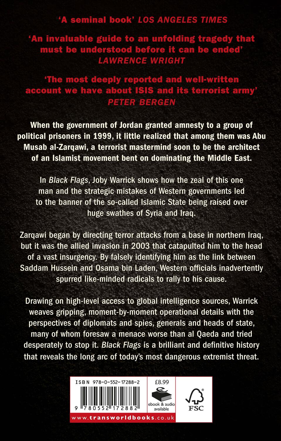 Rückseite: 9780552172882 | Black Flags | The Rise of ISIS | Joby Warrick | Taschenbuch | Englisch