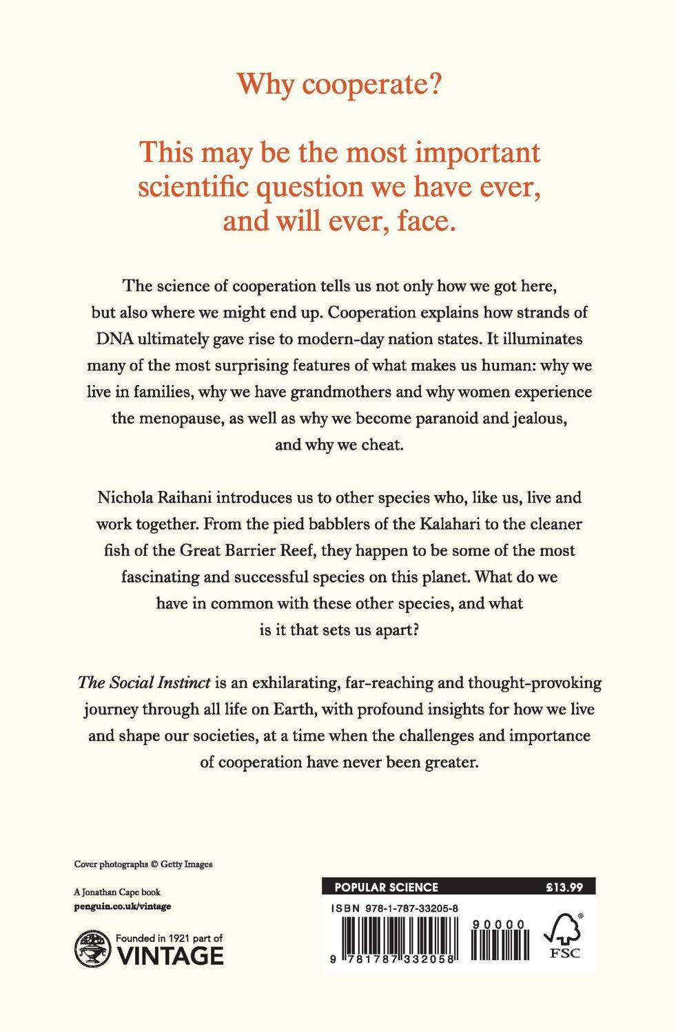 Rückseite: 9781787332058 | The Social Instinct | How Cooperation Shaped the World | Raihani