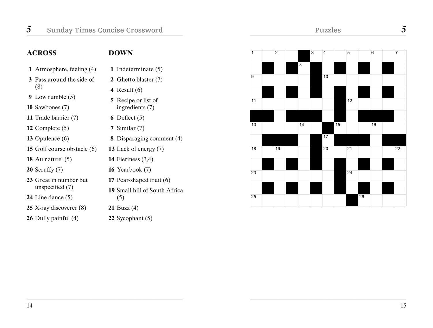 Bild: 9780008300890 | The Sunday Times Concise Crossword Book 1 | Games (u. a.) | Buch