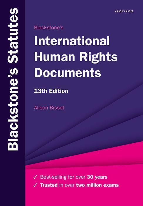 Cover: 9780192858535 | Blackstone's International Human Rights Documents | Alison Bisset