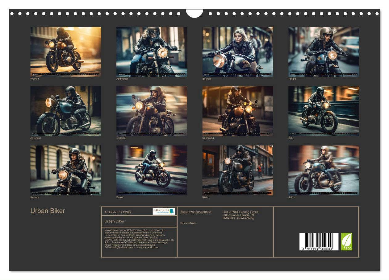 Bild: 9783383900600 | Urban Biker (Wandkalender 2025 DIN A3 quer), CALVENDO Monatskalender